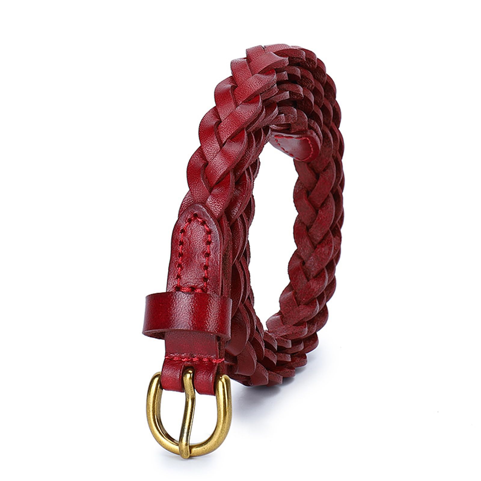Cinturones de Mujer Cinturón Tejido Para Mujer, Informal Con Hebilla Decorativa, Fino, Moda-marrón-103cm