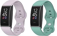Vista 1 de Paquete de 2 correas compatibles con Fitbit Charge 6/Charge 5 Smart Watch Charge 6 Accesorios Correas de repuesto de silicona ajustables Pulsera