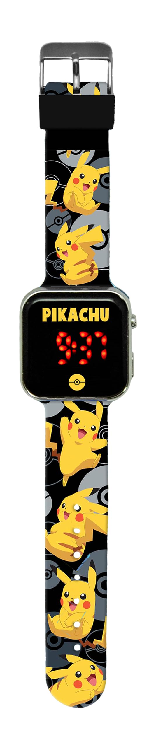 Kids Licensing Unisex Kids Noir Children's Led Watch Pokemon