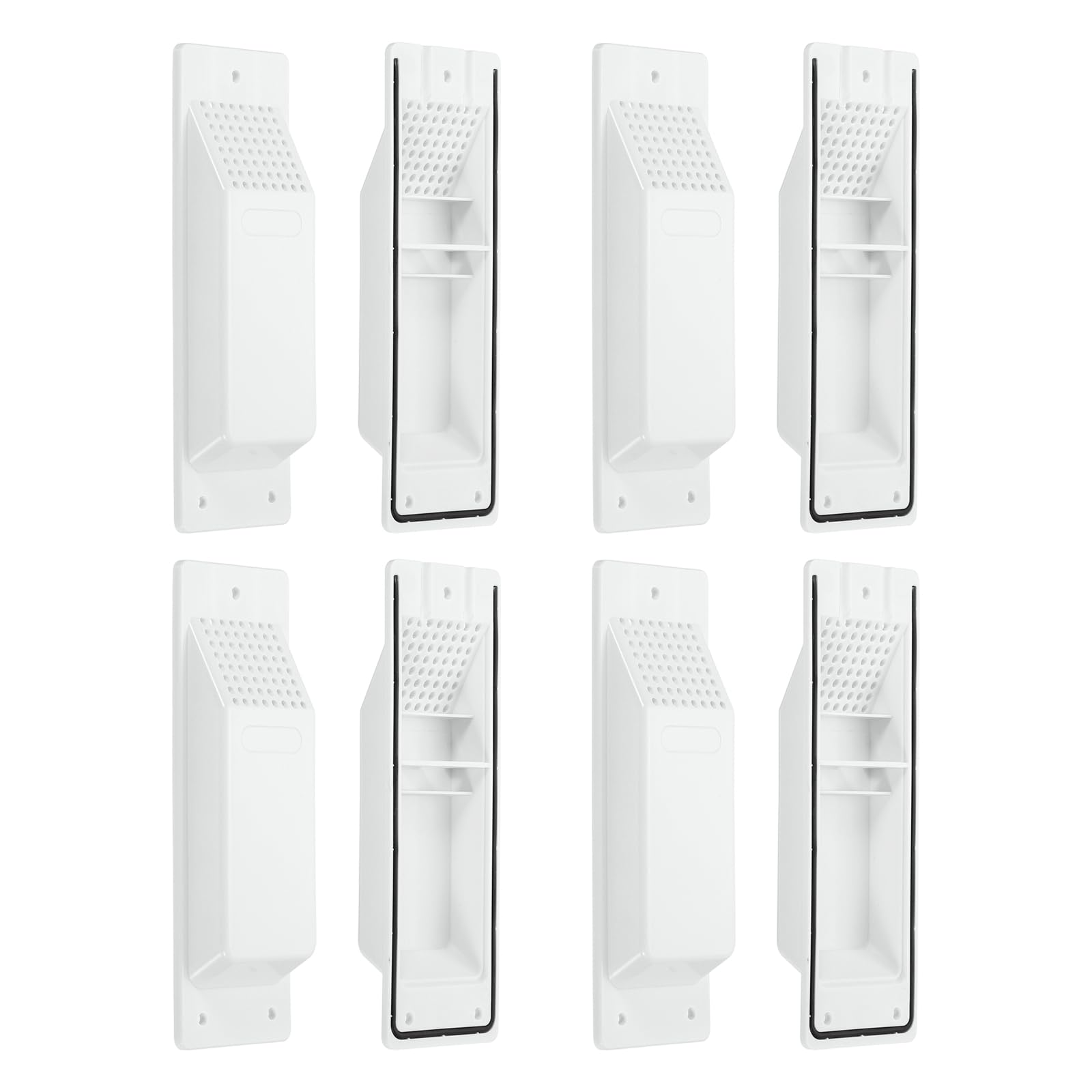 Bouche d'aération pour conteneur maritime PATIKIL de 8 pouces kit de 8 pièces blanc
