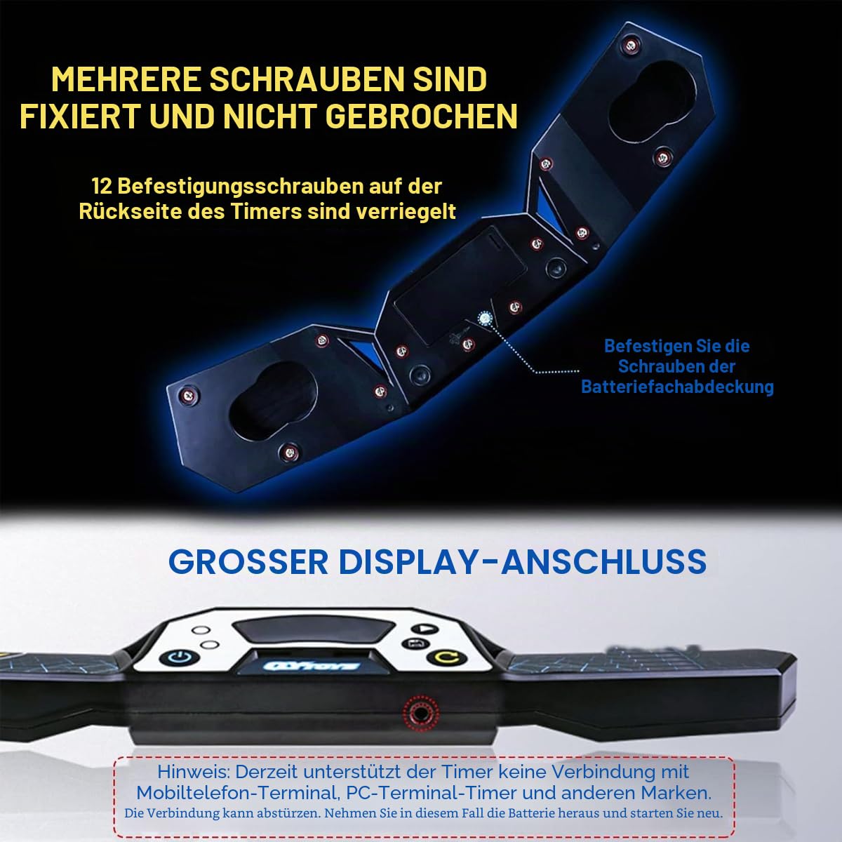 Geschwindigkeits-Timer, Touch-Steuerung, professioneller Timer, Cub-e Geschwindigkeits-Timer mit Anzeige für Mädchen und Jungen
