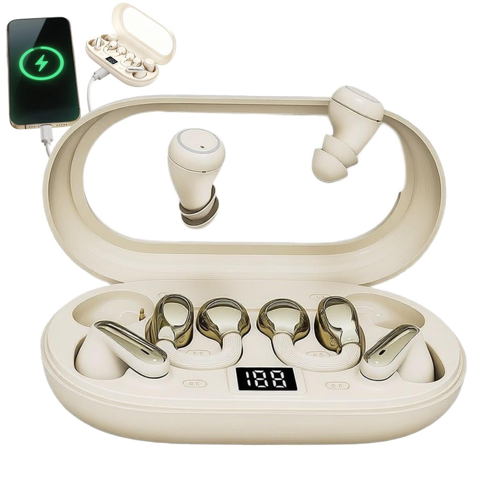 Auricolari Wireless In-Ear Ascolto Musicale, 3 Modalità di Indossamento,