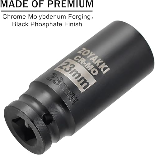 Miniatura 152 de Enchufe de impacto de 6 PT de 1/2" x 0.827 in de profundidad, CR-MO, 1/2 pulgada de accionamiento de 6 puntos para una fácil extracción