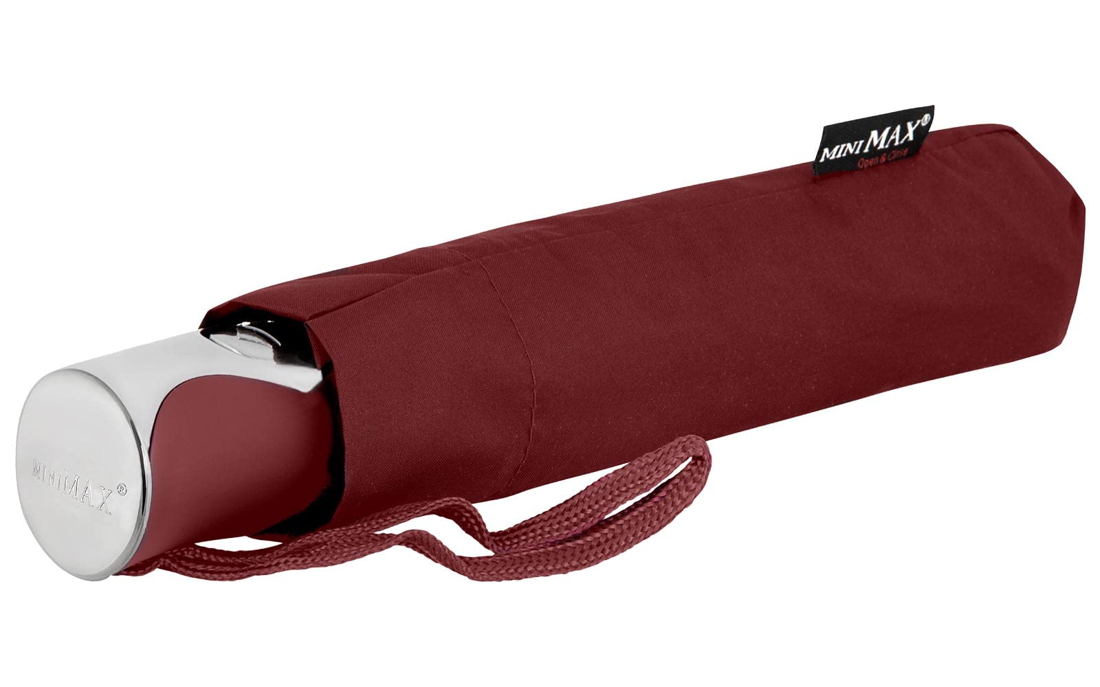 Minimax, Open & Close paraplu Fibre de Verre – Bordeaux Rood
