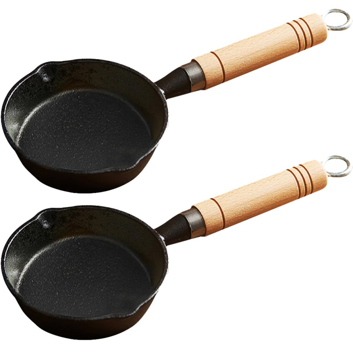 Mini casserole en fonte pour verser l'huile proprement CANIGHT 2pcs