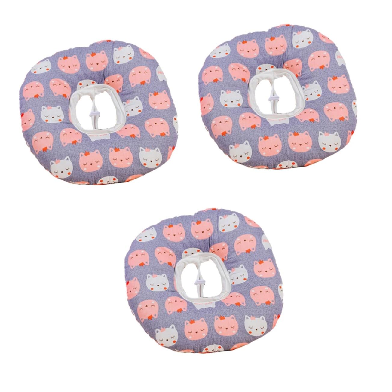 FOMIYES 3piezas Collar Protector para Mascotas De Algodón Anillo De Recuperación para Perros y Gatos Lamer Heridas s Diseño Aleatorio