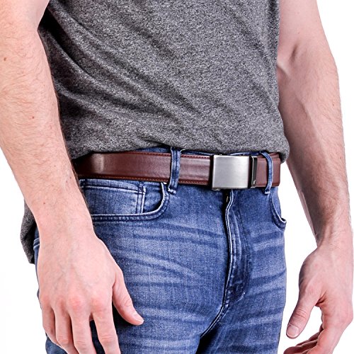 Image of Mission Belt Men's Leather Ratchet Belt, 40mm Metal Collection