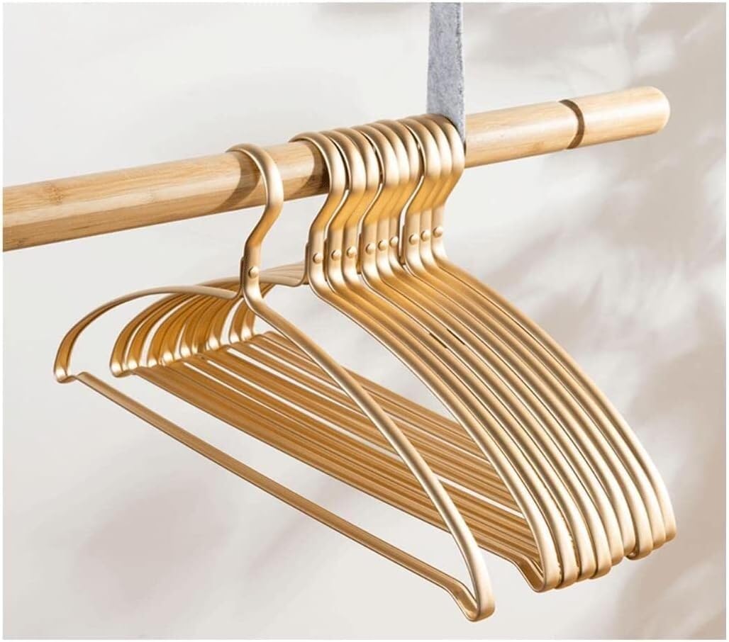 HCZKIUJY Coat Hangers Space Saving 5 Pack Aluminum Alloy Hangers For Clothes Rail And Closet hangers for clothes non slip