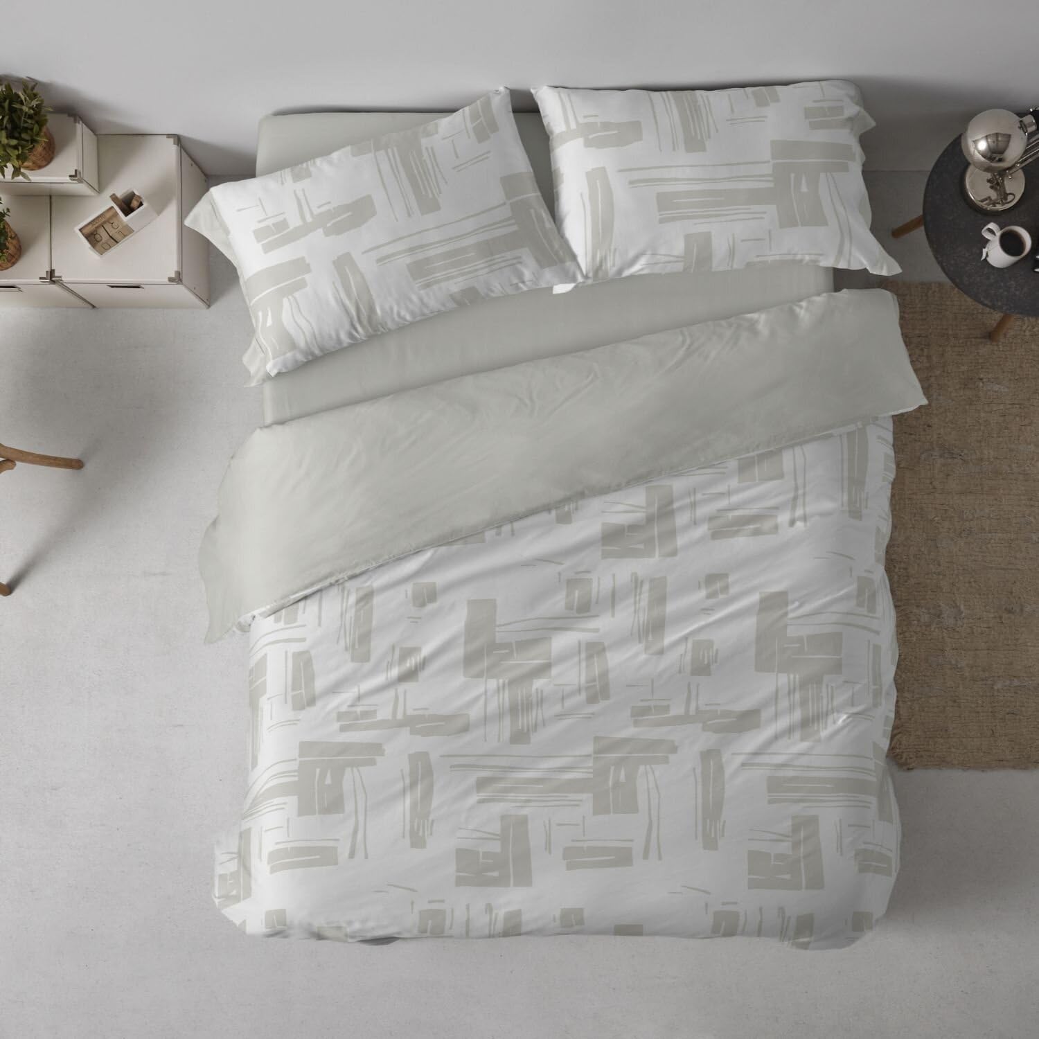 Parure de lit 90 cm sauge anti-plis pour éviter les draps qui glissent la nuit