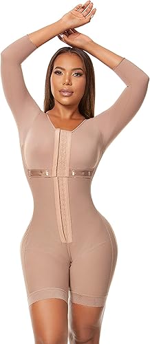 Miniatura 7 de Melibelt 2031 Fajas Colombianas Reductoras Y Moldeadoras Reloj de arena Fajas para Mujer Con mangas y sujetador Reloj de Arena