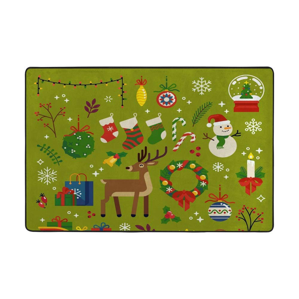Tapis de Maison Anti-Usure Tissu Polyester Grand Salon 80X58Inch