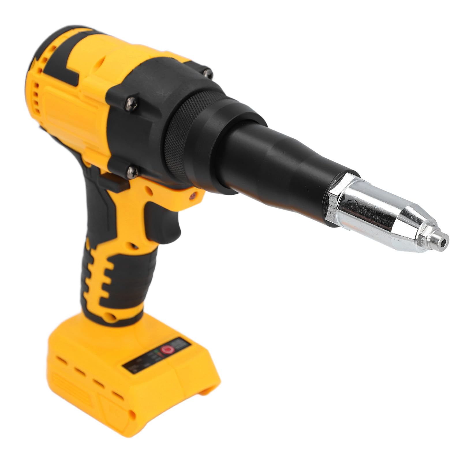 Pistola Remachadora Inalámbrica, Motor sin Escobillas de 3,2 4,8 Mm, Pistola Remachadora Eléctrica con Fuerza de Tracción de 10 KN, Herramienta para Tuercas Remachadoras con Luz LED para