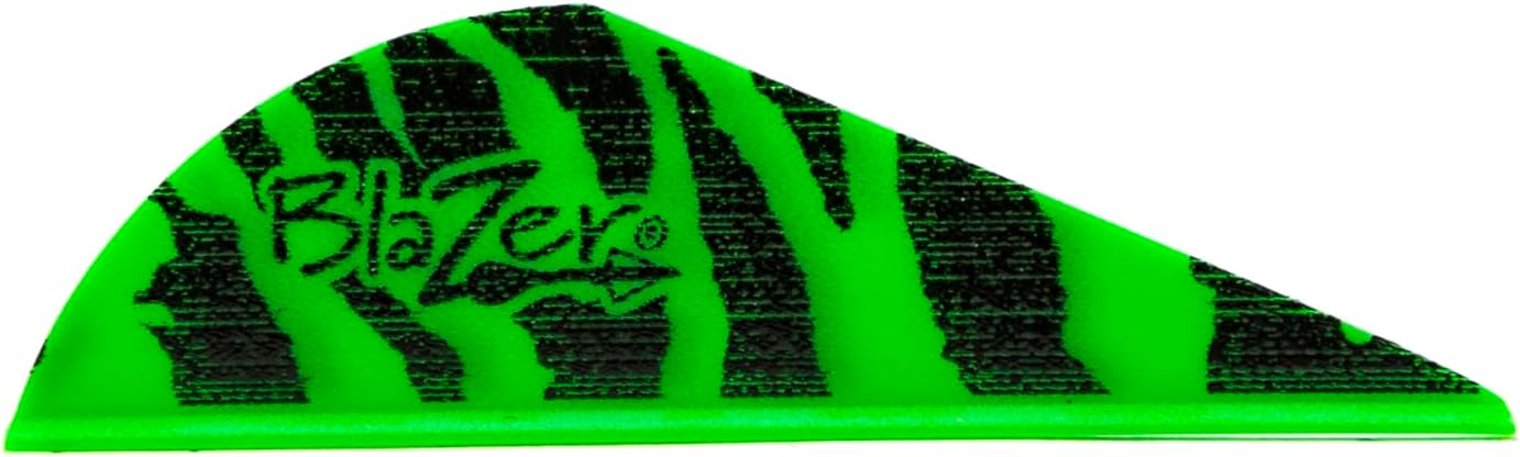 Bohning Blazer Tiger Archery Vane (100-Pack), Green, 2 inch
