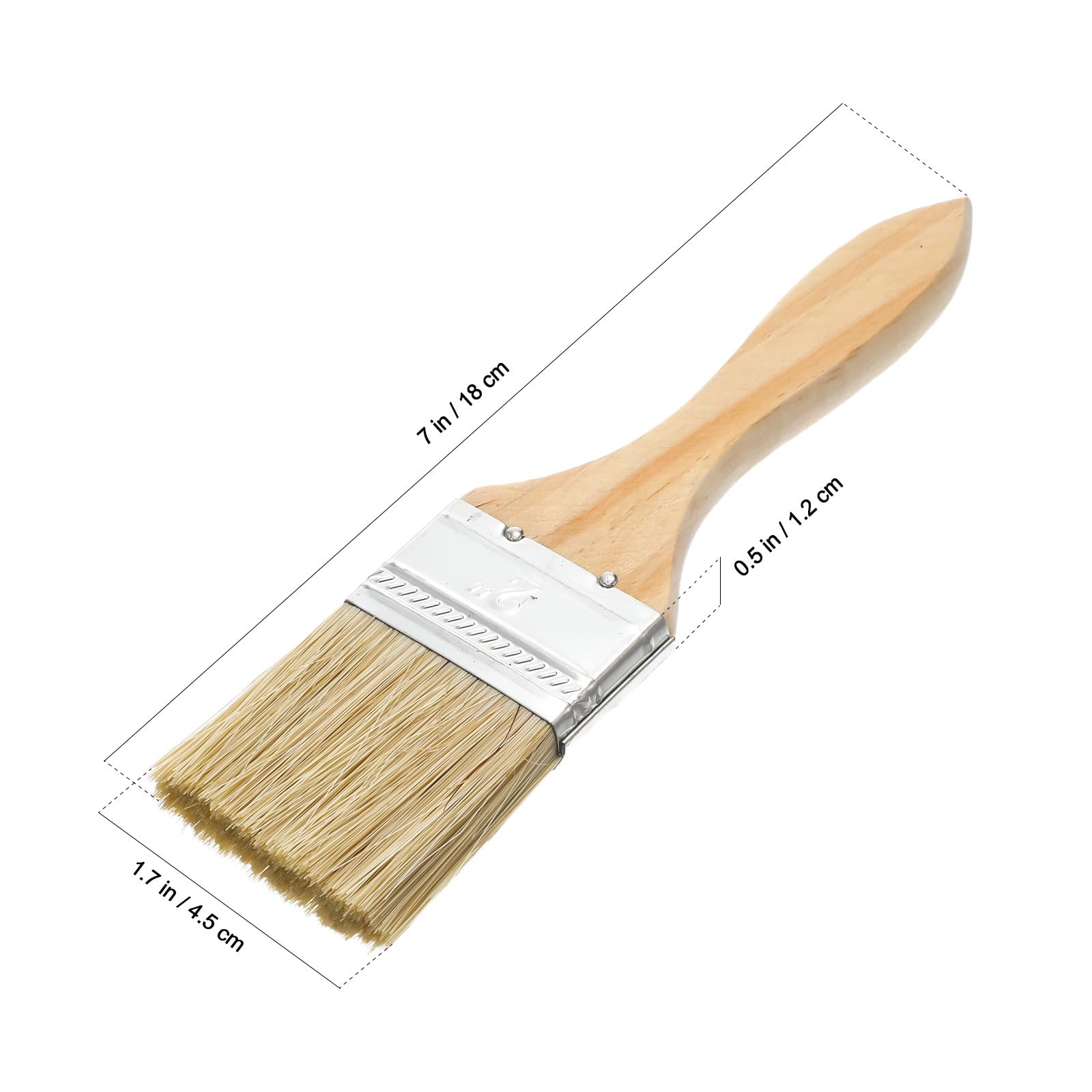 30 Stück Pinselset Beizpinsel mit Dickem Holzgriff Flachpinsel Leicht und Vielseitig für Malerarbeiten und Heimwerkerbedarf zum Streichen von Holz und Wänden