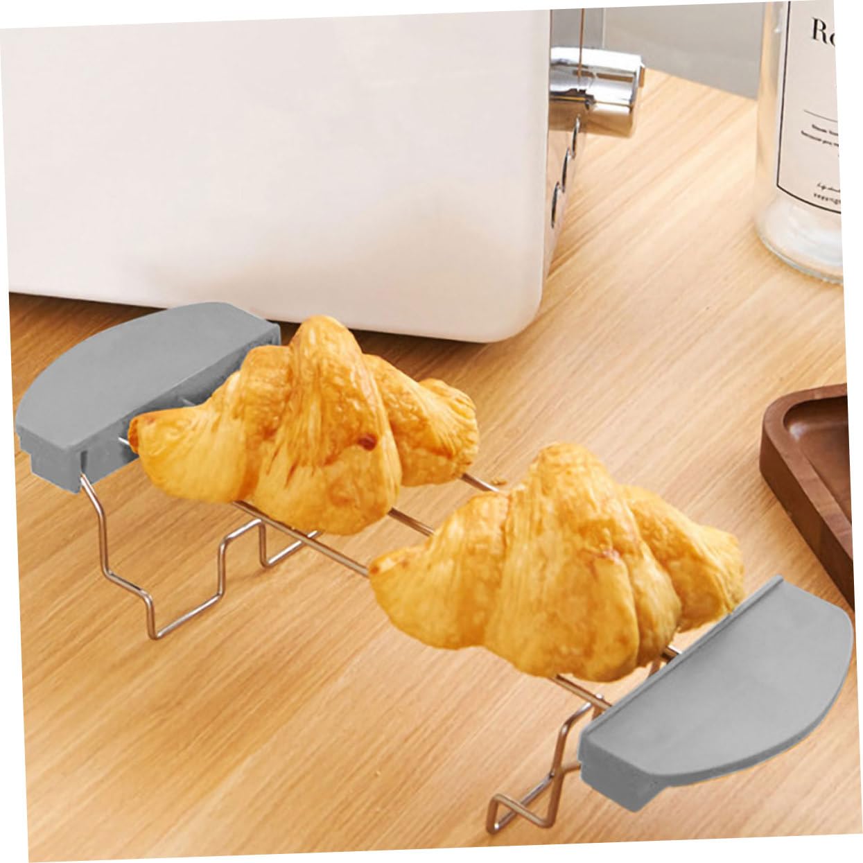 Amazon | FUNOMOCYA 2個吐司机用ステンレス製トーストラック 温め用