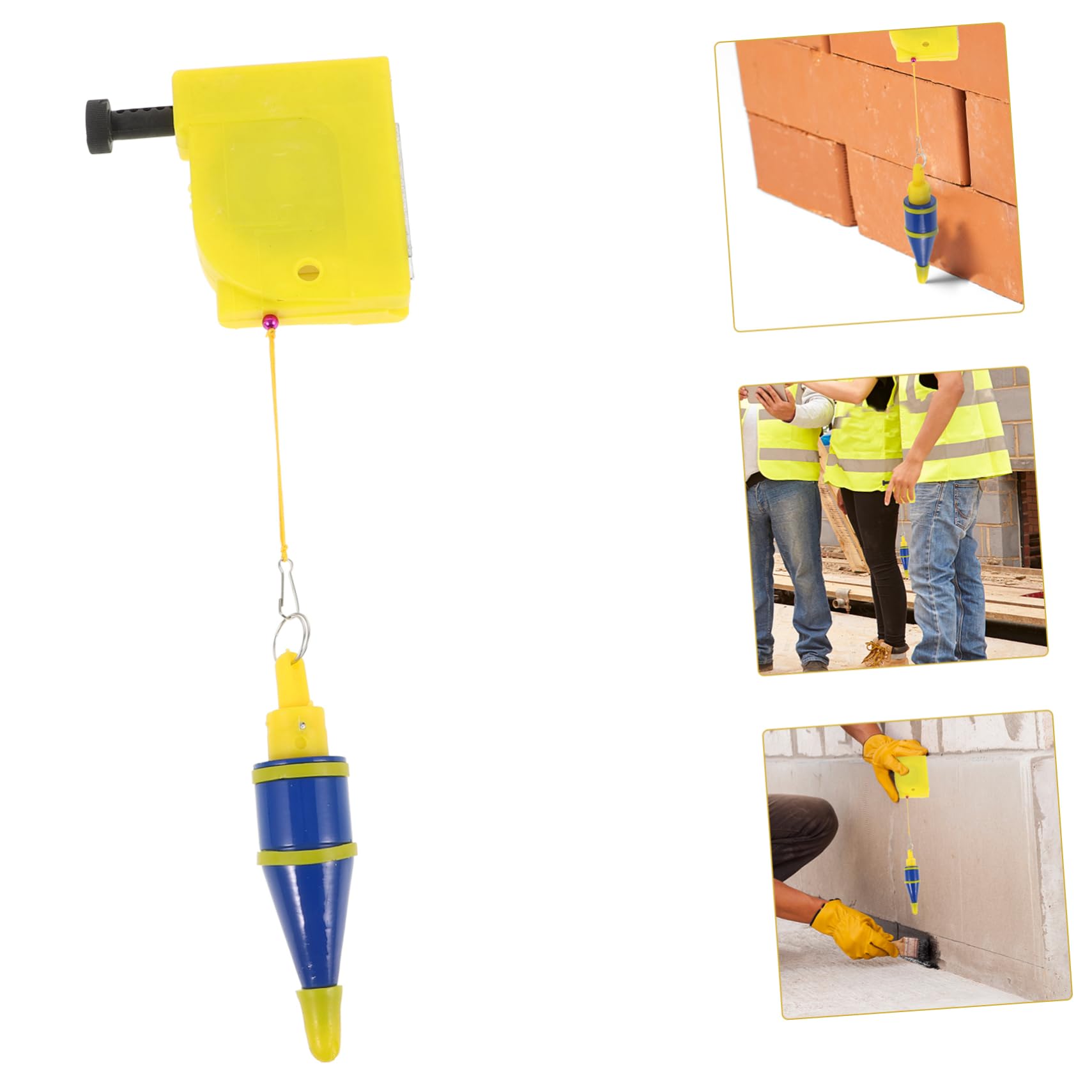 Línea de Plomada 5m para Alineación Vertical en Construcción y Madera | Plástico E Hierro, Uso Profesional, Colgante Incluido, Portátil y Resistente para Nivelación Precisa