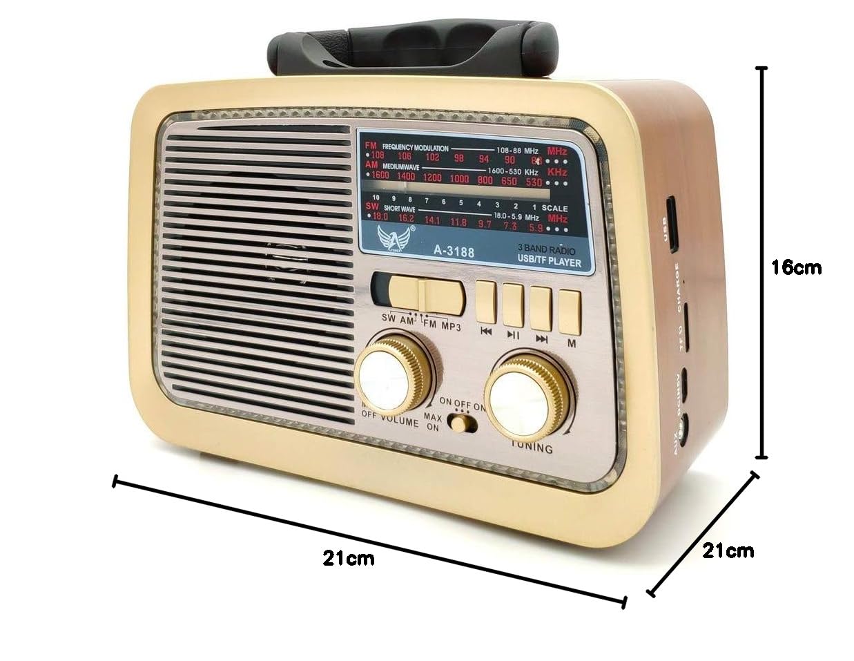 Radio Vintage Modelo Retro Altomex Fm/am/pen Drive/usb Top