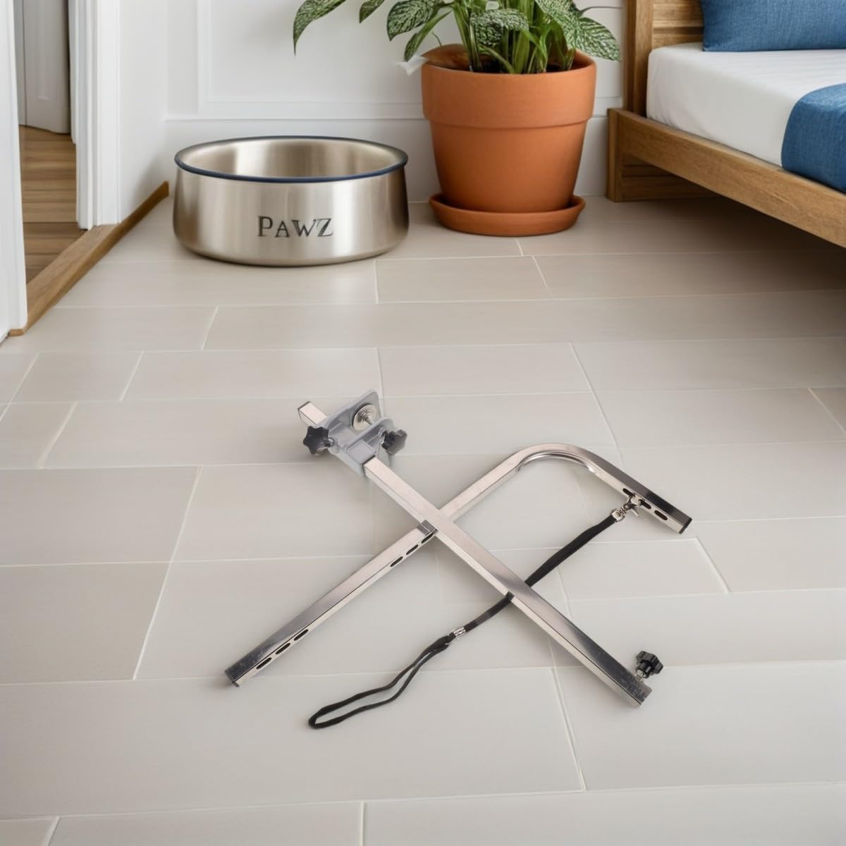 Soporte Ajustable para Mesa de Peluquería de Mascotas Accesorio de Barra Elevadora para Grooming Seguro y Cómodo