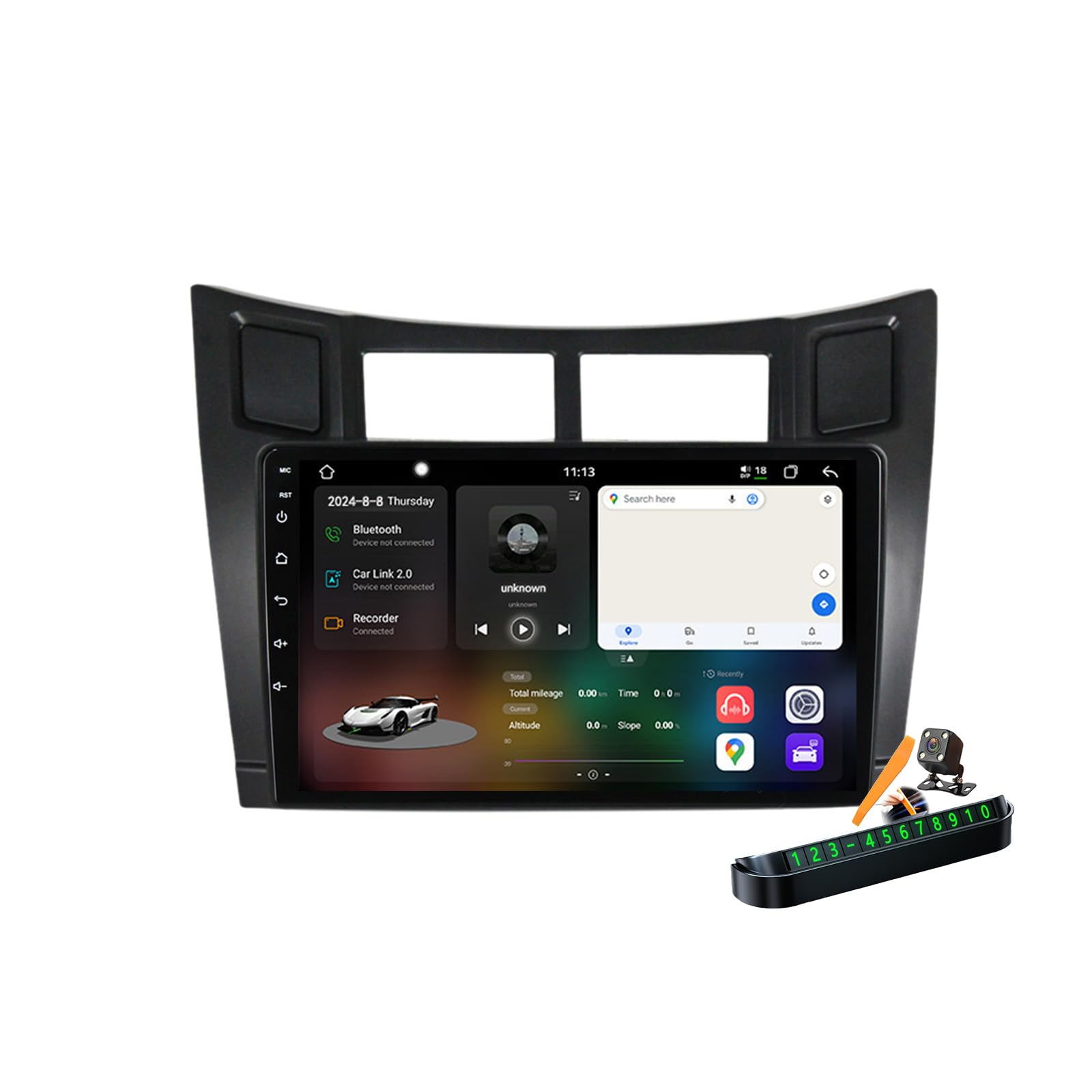 Autoradio 2 Din écran tactile 9 pouces avec traitement sonore DSP et récepteur BT