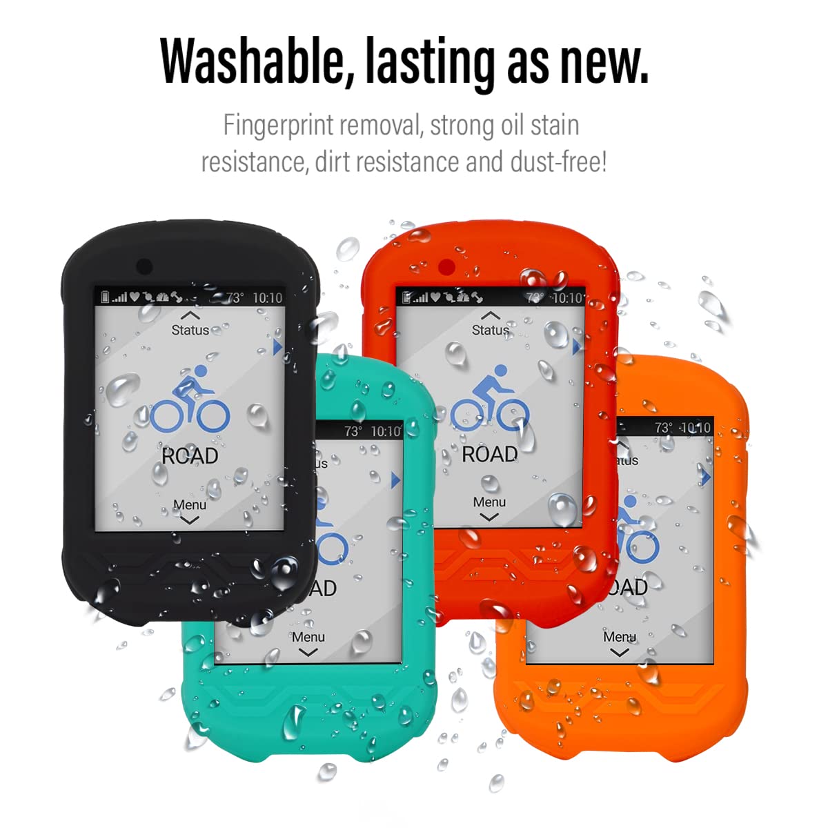 Chooee Funda protectora de silicona 4D para Garmin Edge 530 con protector de pan