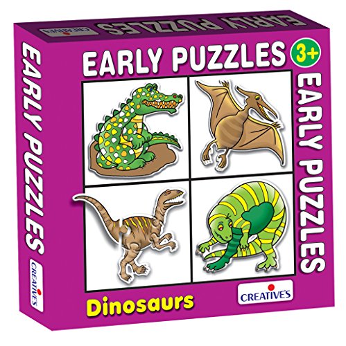 Image of Creative's Early Puzzles Step 1 -Dinosaurs Puzzle | Educational Puzzles Game | Fun to Learn Game | Knowledge of Dinosaurs for 3 & Up Kids