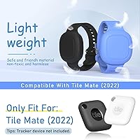 Vista 2 de [Paquete de 2] Compatible con pulsera Tile Mate impermeable, de silicona suave, soporte completo compatible con Tile Mate (2022), funda oculta