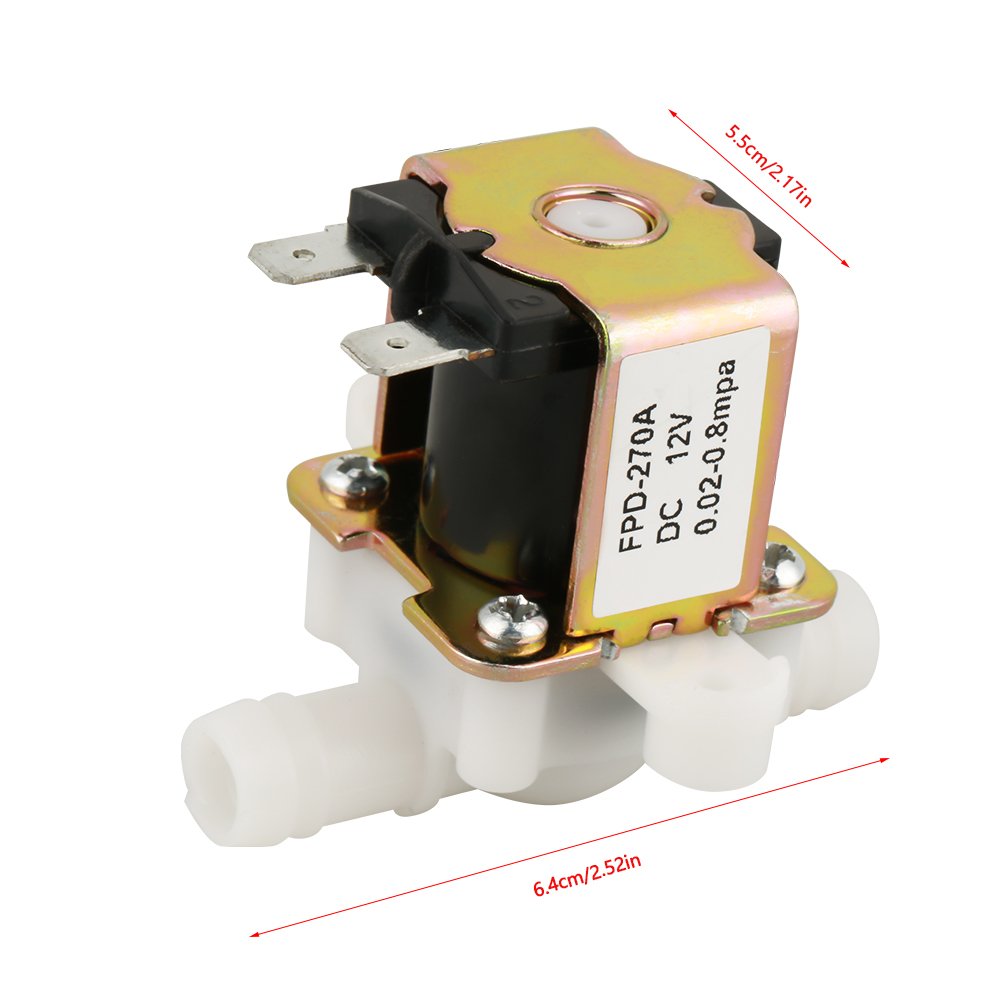 Zawór elektromagnetyczny DC 12 V, wyłącznik elektromagnetyczny OD 12 mm, normalnie zamknięty zawór elektromagnetyczny do przełącznika przepływu wody wlotowej