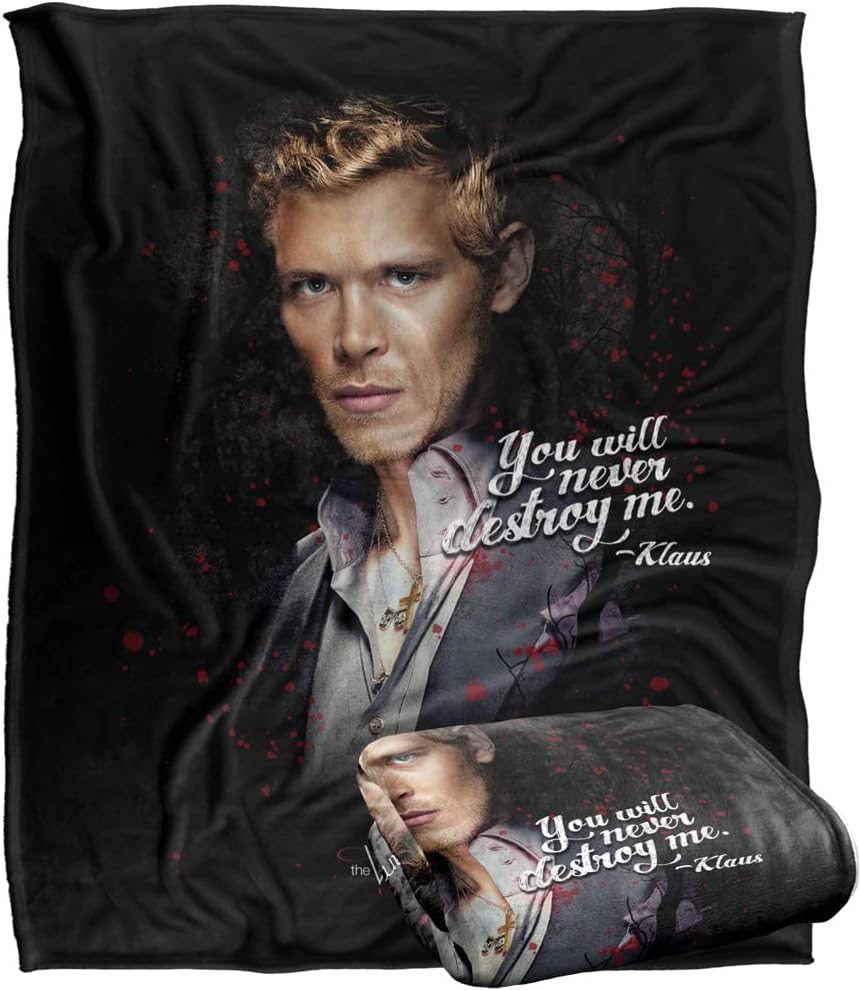 Vampire Diaries Never Destroy Officially Licensed Silky Touch Super Soft Throw Blanket 50" x 60"