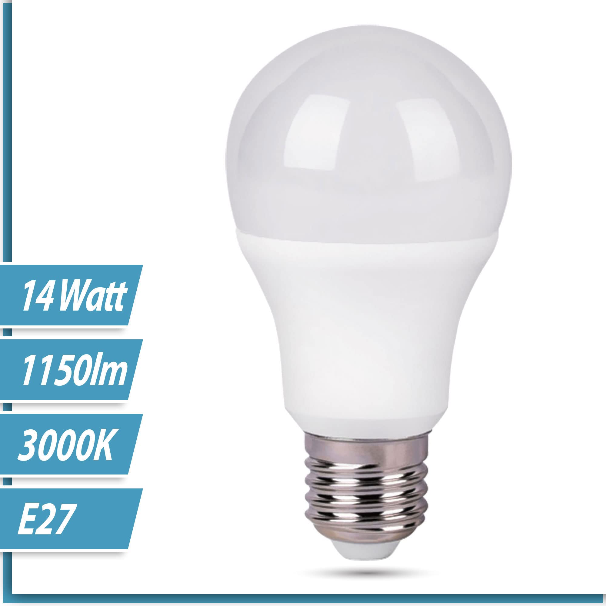 Maxkomfort LED Glühbirne Ersetzt 100W | 10er SET A60 Leuchtmittel 14 Watt 1150 Lumen 3000 Kelvin warmweiß | Leuchtmittel Lampe Keramik