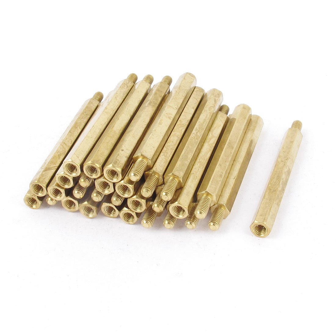 Generic 30 Pcs M3 Male-Female Brass Pcb Spacer Hex Stand-Off Pillar, 40 mm-image-33