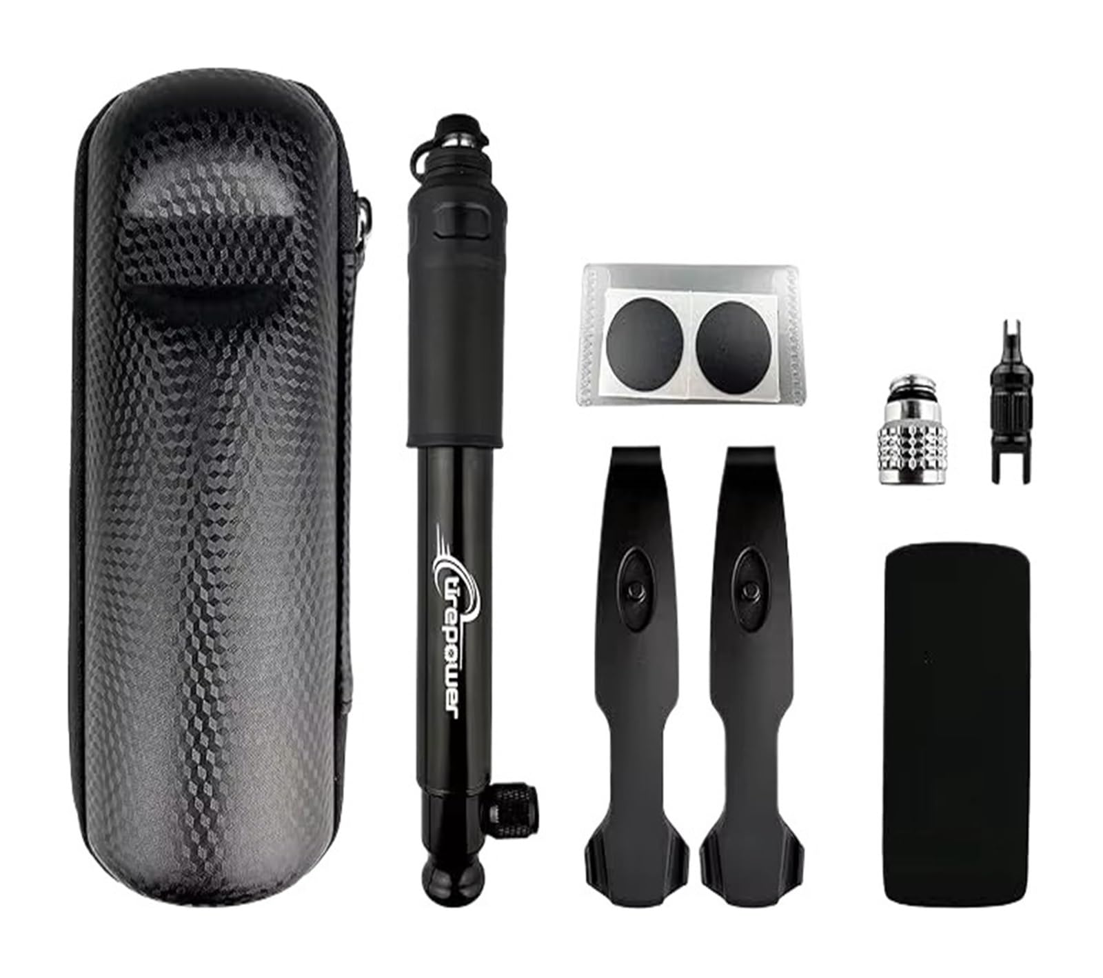 1 Uds bomba de bicicleta de aleación de aluminio de alta presión con manguera, Kit de reparación de Inflador de neumáticos portátil for MTB y bicicleta de carretera(MT910-Black)