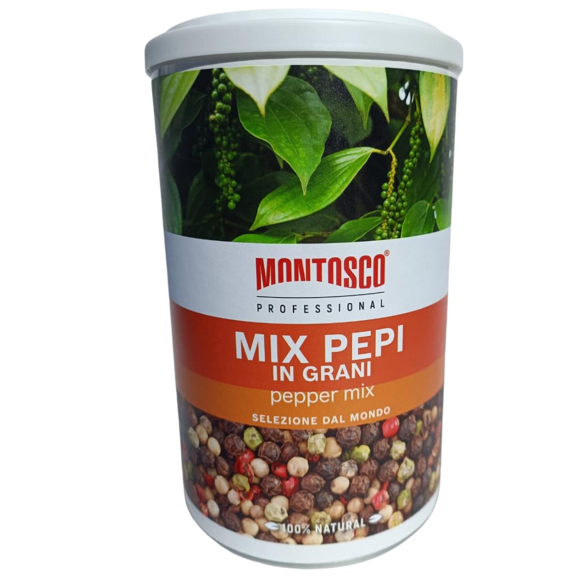 Mix di Pepi In Grani Montosco Professional Barattolo da 440 g Spezie Condimenti