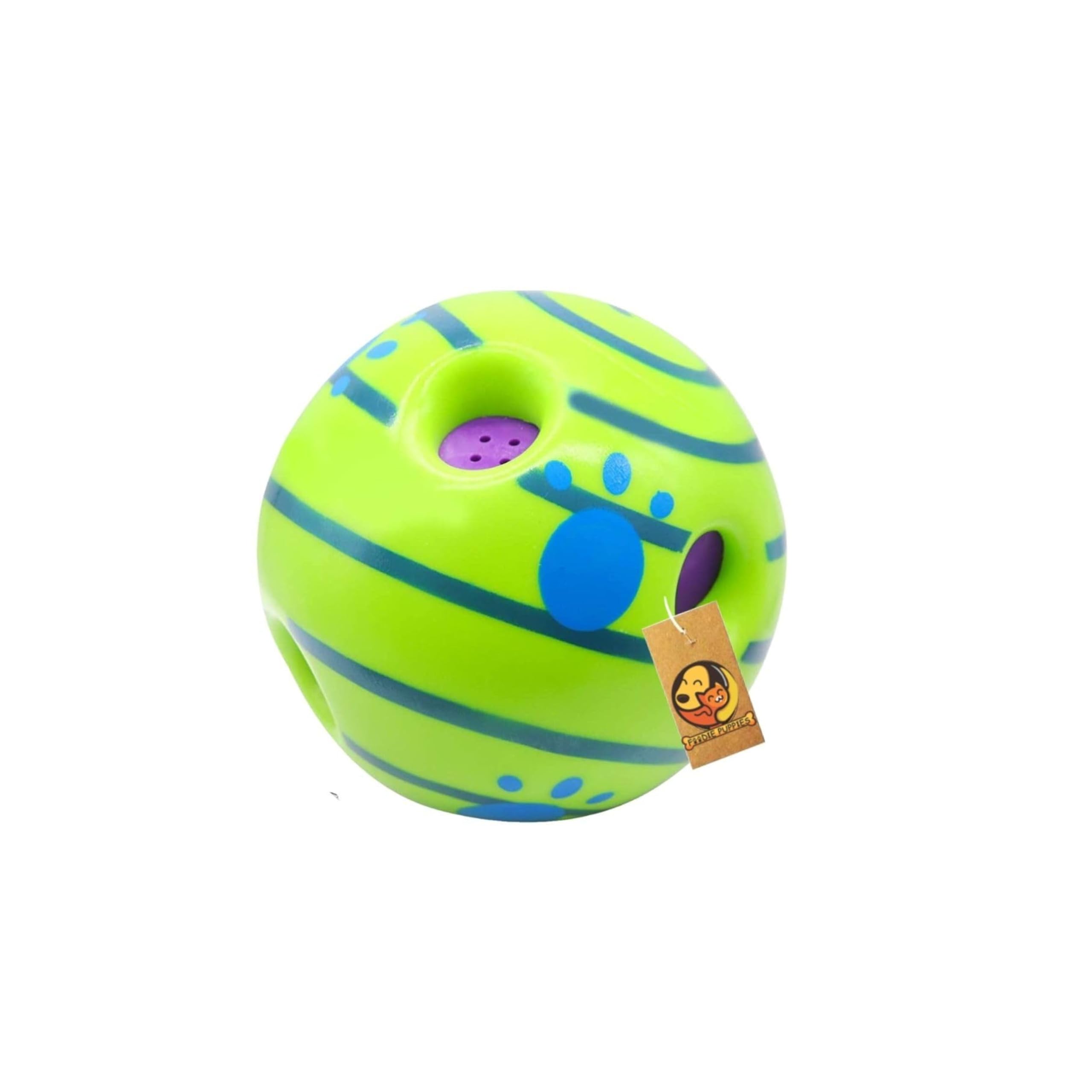Foodie Puppies Interactive Dog Toys Giggle Squeaky Ball - (Small) for Small, Medium, and Large Breeds, Helps Keep Dogs Happy, Healthy, and Fit Safe