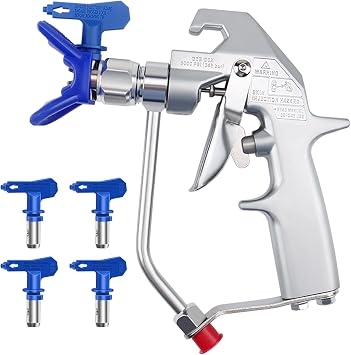 246240 Airless Paint Spray Gun High Pressure 5000PSI with Reversible 517 Nozzle Tip Guard for Airless Paint Gun Sprayer ZT SR Plus