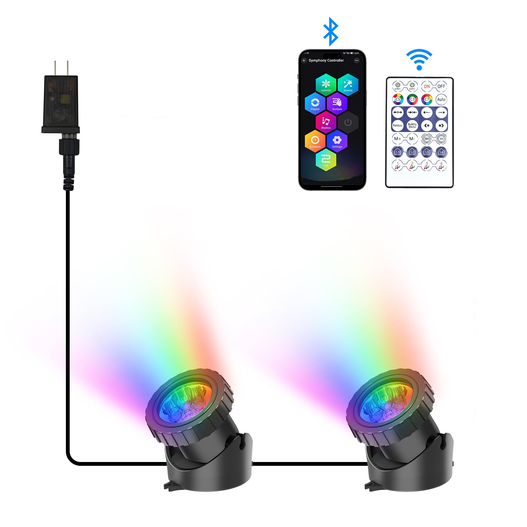 Amazon.com : CREPOW RGB Underwater Pond Lights, Super Bright LED