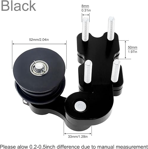 Miniatura 3 de Windance Ajustador Tensor de cadena para motocicleta Chopper ATV (negro)