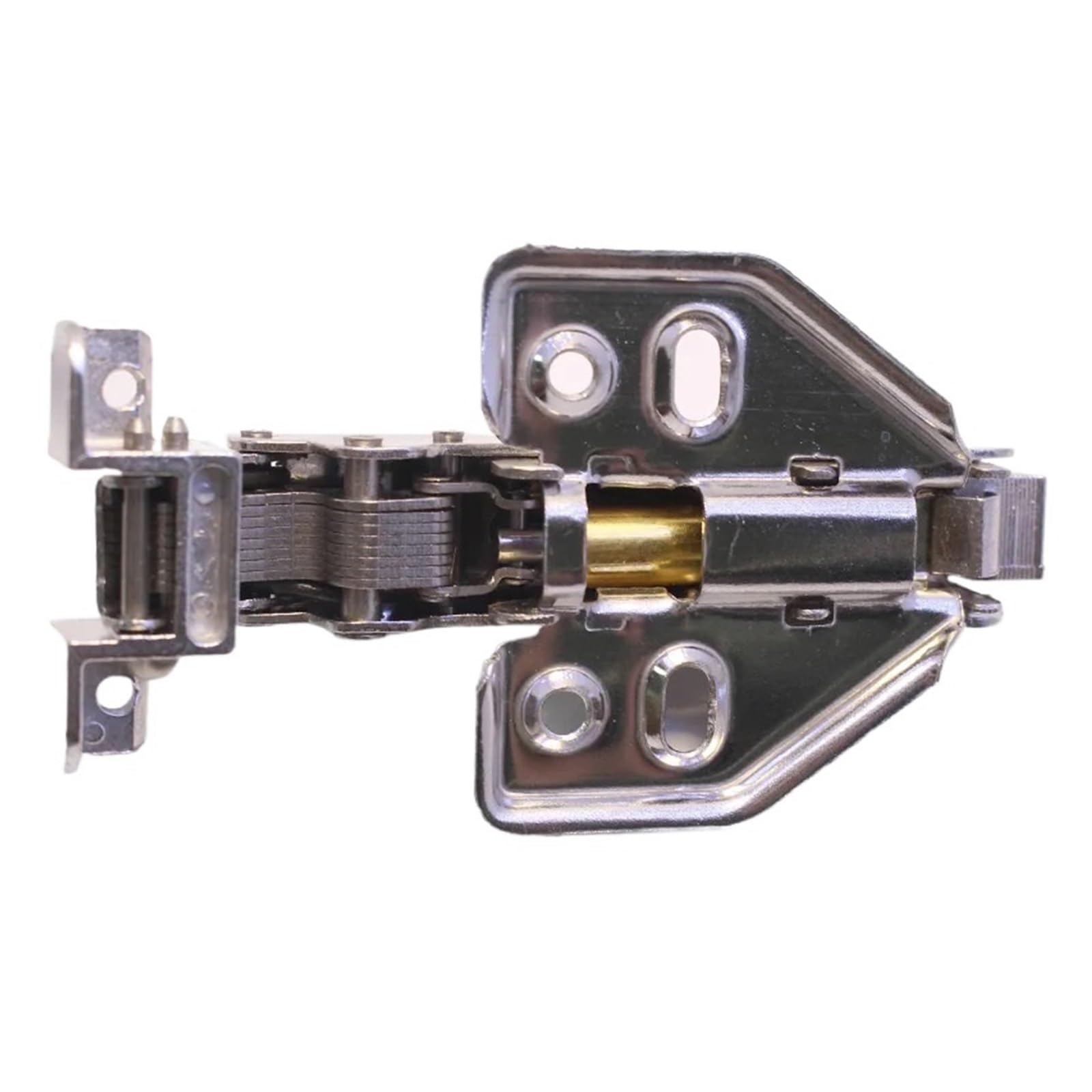 Metall-Aluminium-Rahmen, Glastürscharnier, Badezimmer, Küche, Weinschrank, Schuhschrank, Bücherregal, Display, Make-up, Schranktürscharniere(Silver Half Overlay)