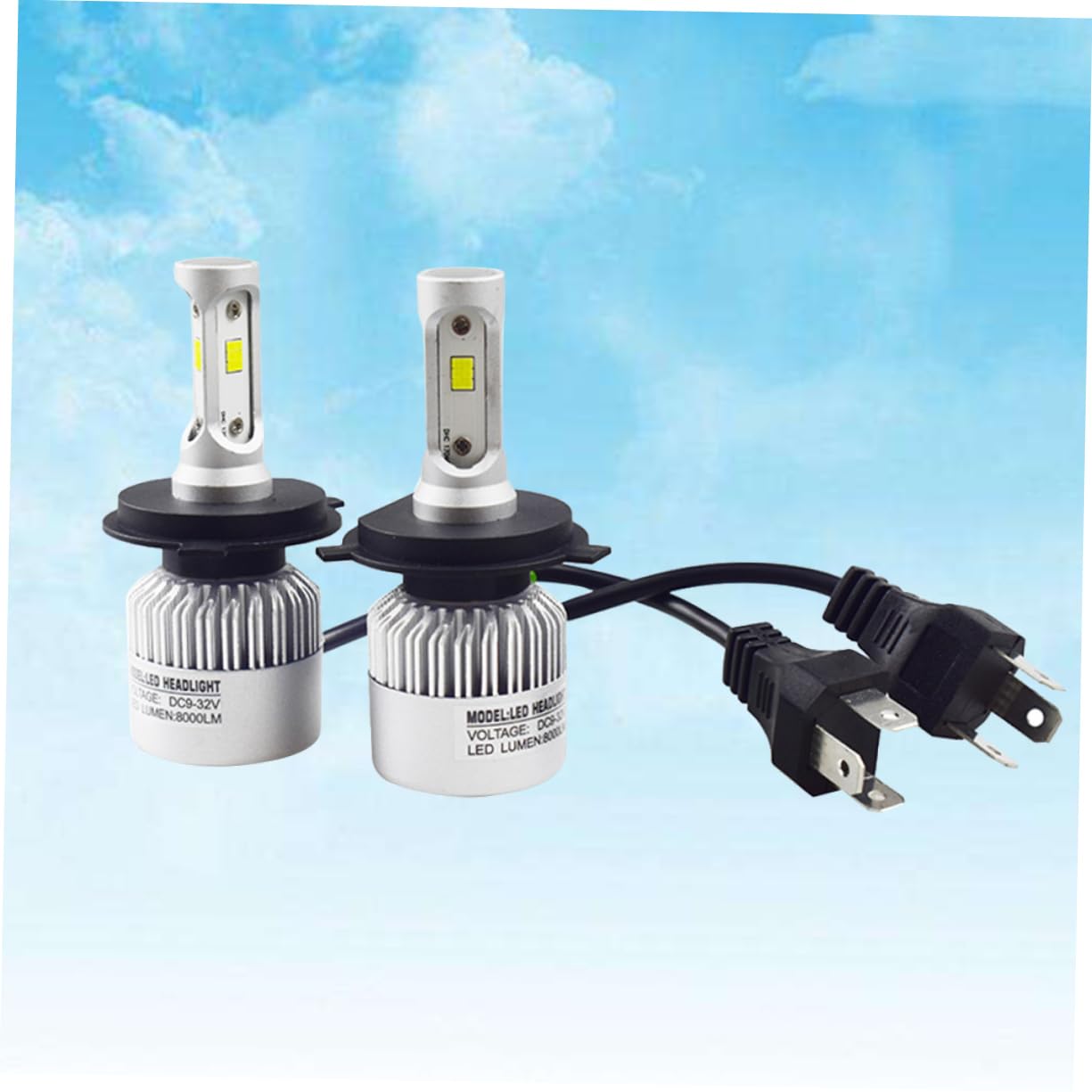 Lampada LED H4 2 Pezzi in Alluminio per Fari Auto, Csp | Compatibile Car e Trucker, Raffreddamento Veloce, Lunga Durata, Chip Csp, Design