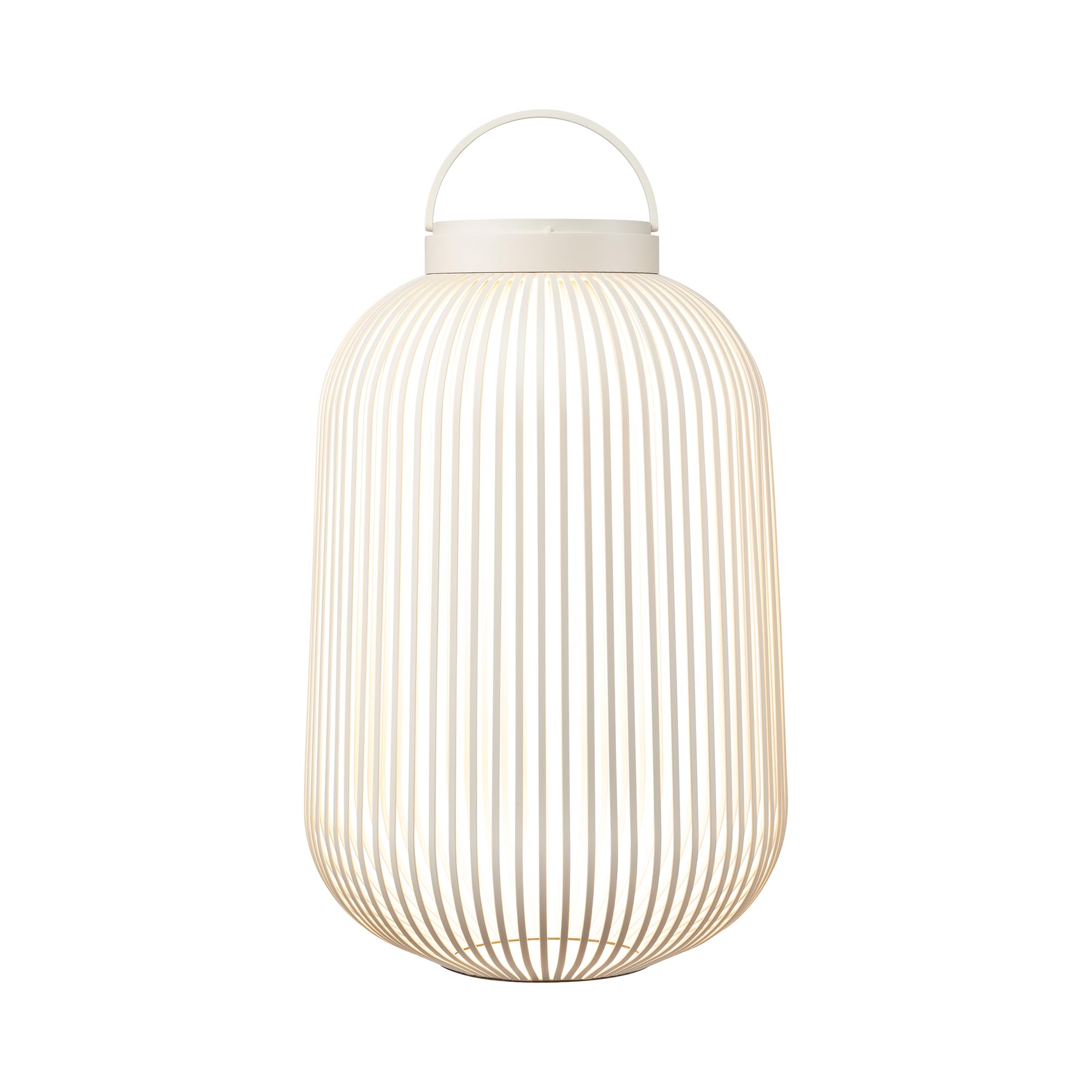 blomus LED Laterne LITO | Mobile Akku Outdoor Leuchte aus hochwertigem Eisen | Farbe Silk Gray | Größe L | 31L x 31B x 49H cm | 3 Lichtfarben | Dimmbar per Touch | Spritzwassergeschützt IP54