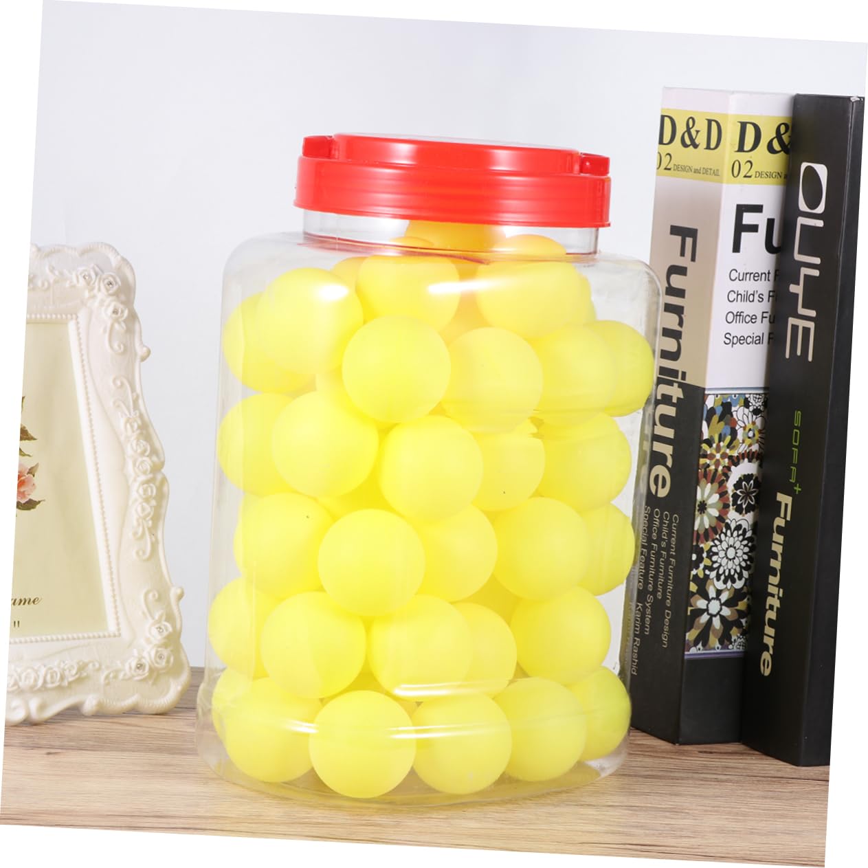 60 Palline da Ping Pong da 40mm in Pp Leggere e Perfettamente Bilanciate, Forma Rotonda per Principianti in Sport All'aperto a Casa