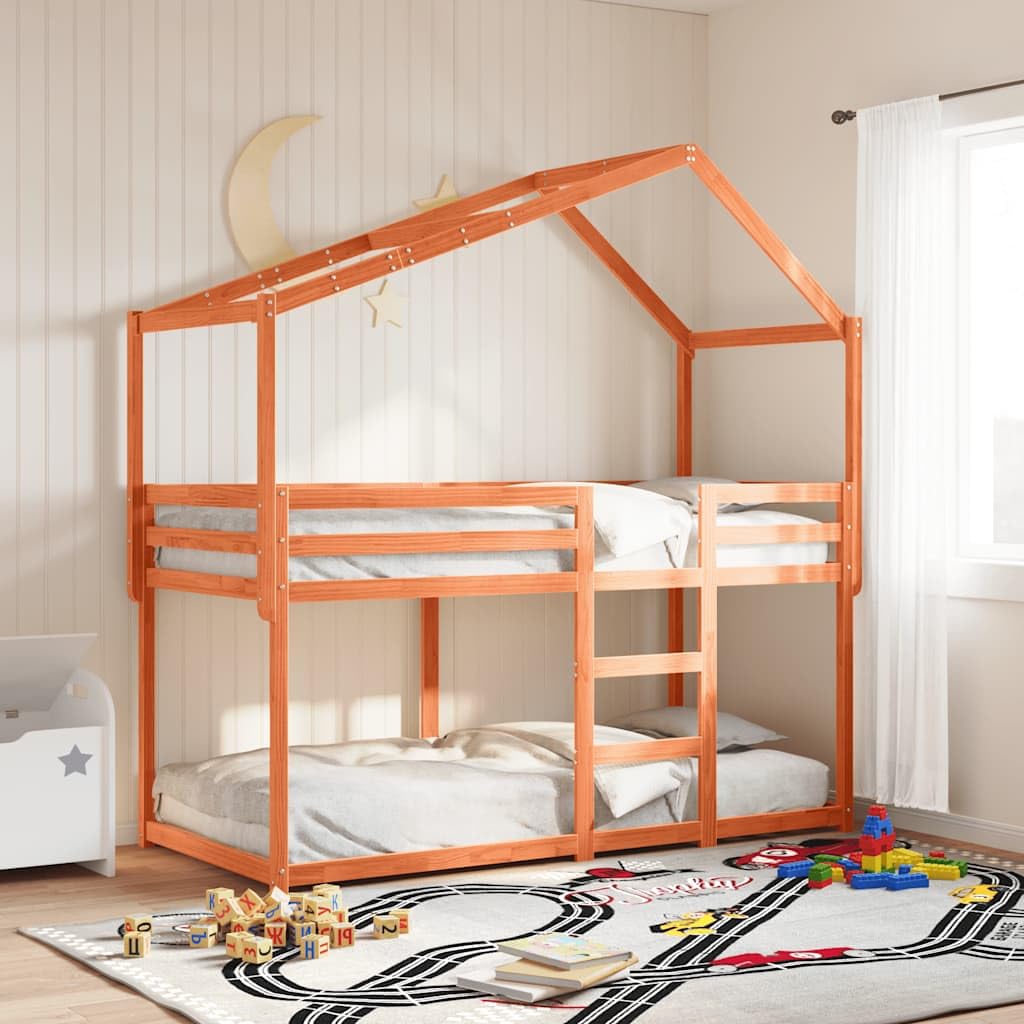 Dach z litego drewna sosnowego do łóżeczka dziecięcego 203 x 95,5 x 142 cm z otwartą stroną, solidne akcesoria i część zamienna do ramy łóżka, wyposażenie sypialni, funkcja placu zabaw