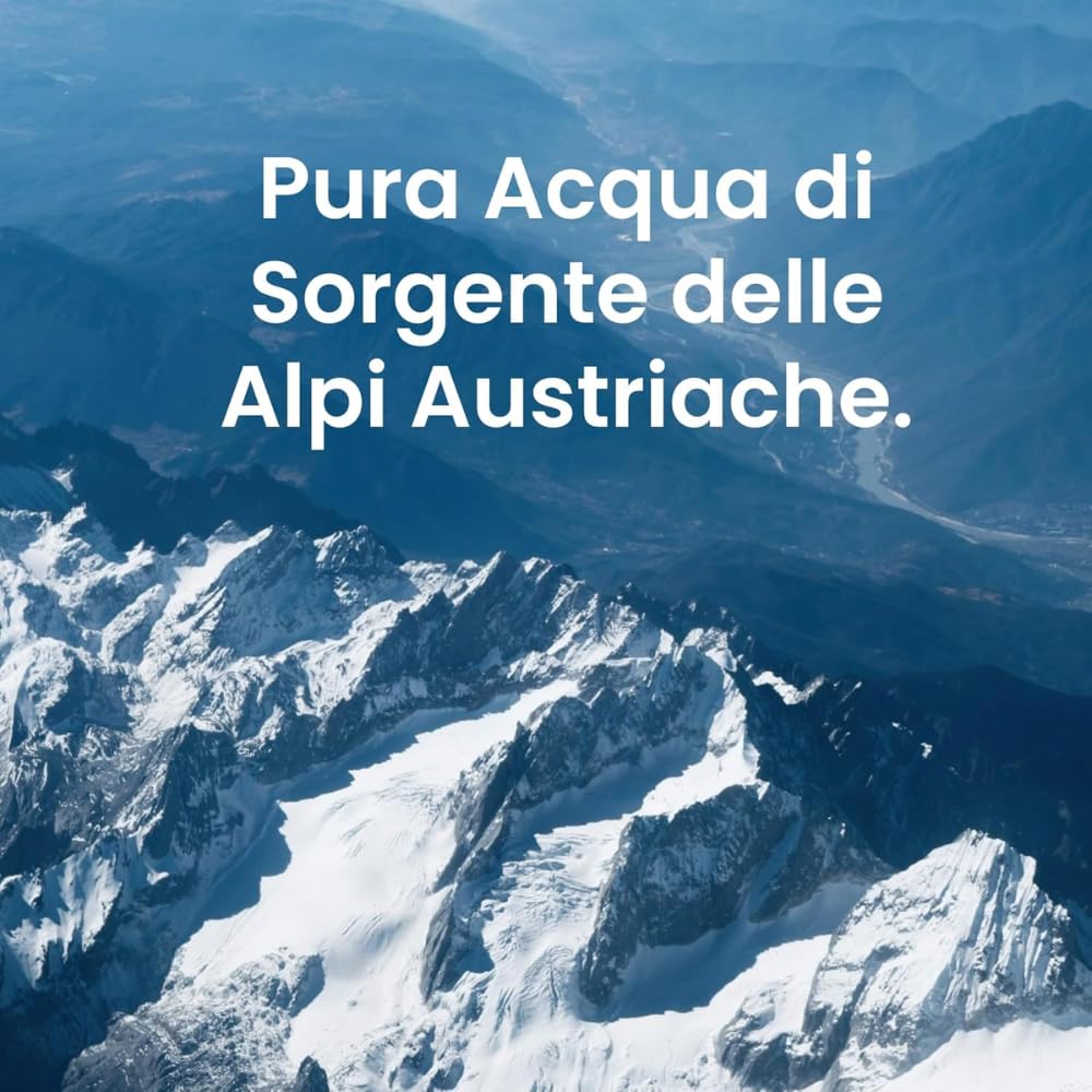 NEA Acqua Frizzante in Lattina di Alluminio Riciclabile - Acqua Minerale Effervescente di Sorgente Alpina - Pack 24 Lattine 33cl - Senza Plastica BPA Free - Bollicine Fini