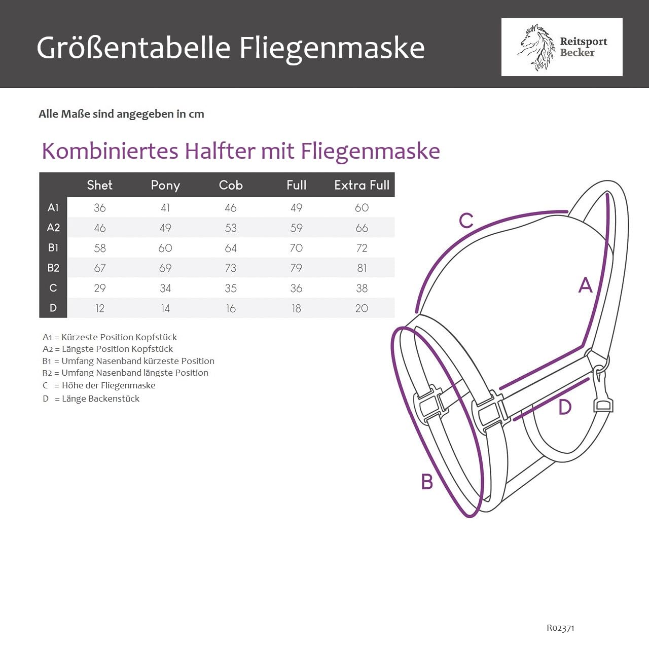 NETPROSHOP Kombination Halfter mit Fester Fliegenmaske ohne Ohren Schwarz Pony/Cob/Full, Groesse:XL Full, Farbe:Schwarz