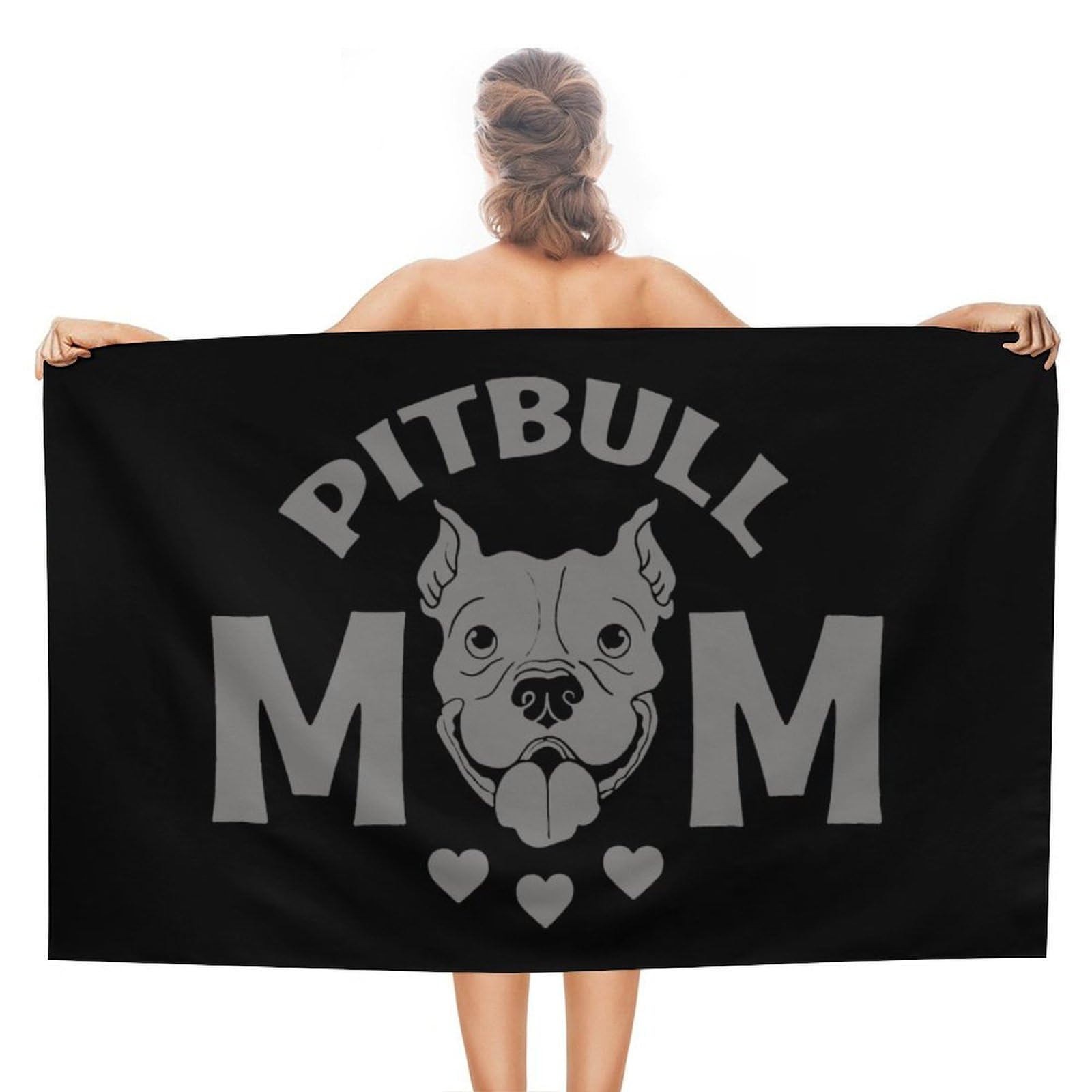 CGSBNGHA Pitbulls-Mom Beach Towels Soft Bathroom Bath Pool Swim Towels for Women Men