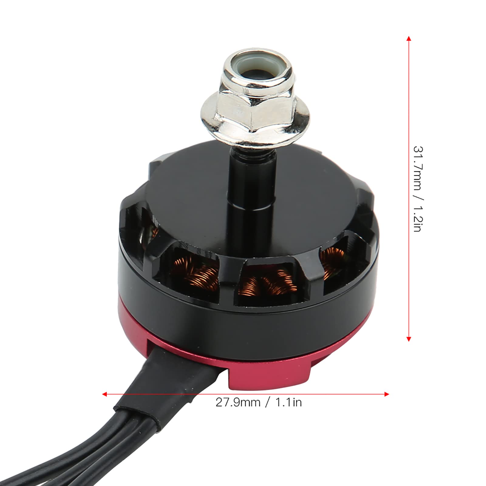 Qiilu 2200Kv Brushless Motor Rs2205 Rs2205 2300Kv 2205 Cw CCW Brushless Motor Part for FPV Racing Quadcopter (CW)