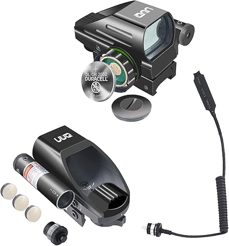 Miniatura 3 de UUQ Táctico holográfico rojo verde reflejo mira 4 retículas