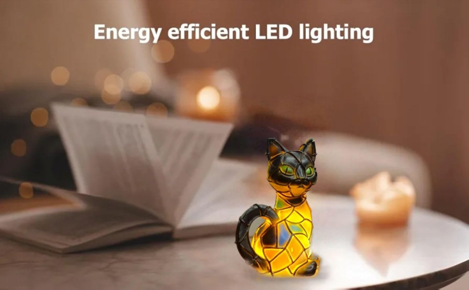 Xugenxes Cat Lamp,2026 New Series Art Desk Lamp, Dyed Resin