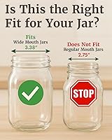 Vista 4 de Elementi Tapas de fermentación para tarros de masón, tapas de fermentación fáciles de usar para frascos Mason de boca ancha, haz un delicioso
