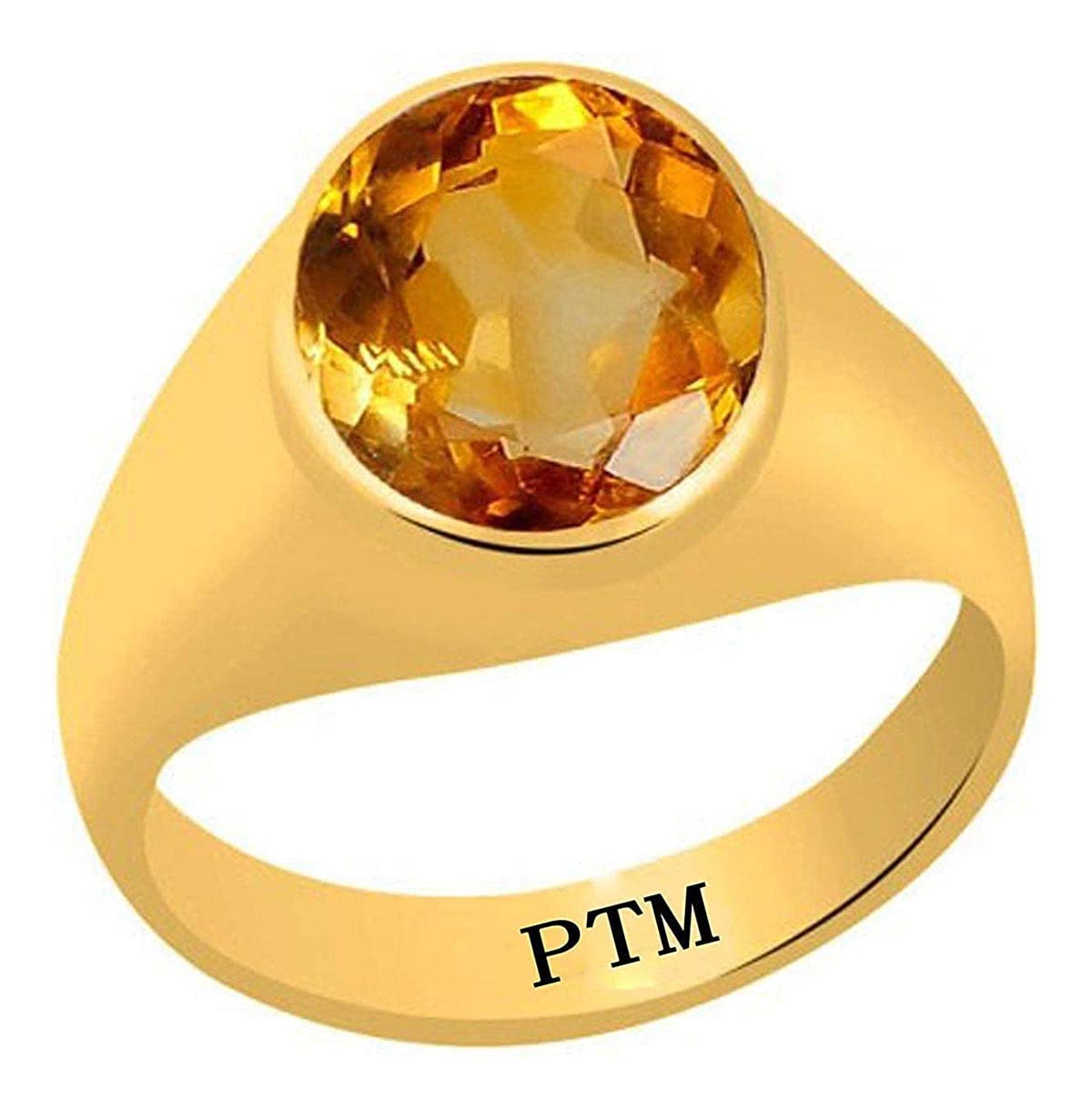 Ptm Panchdhatu (5 metals) Sunehla (Citrine) 5.25 Ratti or 4.8 Cts Astrological Gemstone 22 K Gold Plated Ring for Men & Women (B08XY4351J) Amazon Price History, Amazon Price Tracker