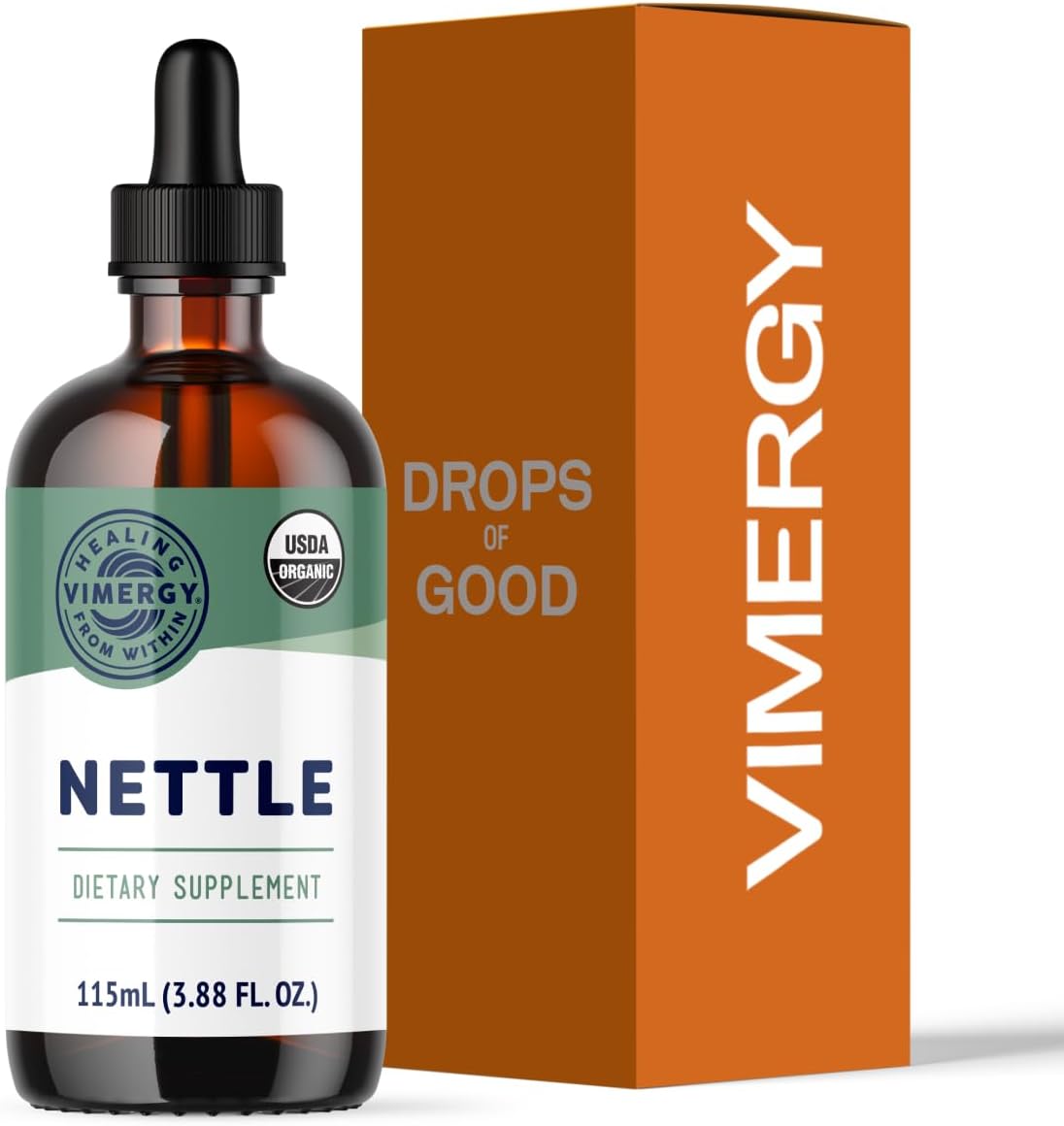 Vimergy Nettle – Superfood for Healthy Cellular Response* – Promotes Bone Health* – USDA Certified Organic, Vegan, Gluten-Free – 115 mL (57 Servings)